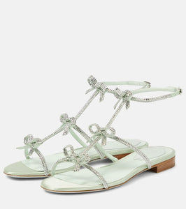Rene Caovilla Caterina embellished satin sandals