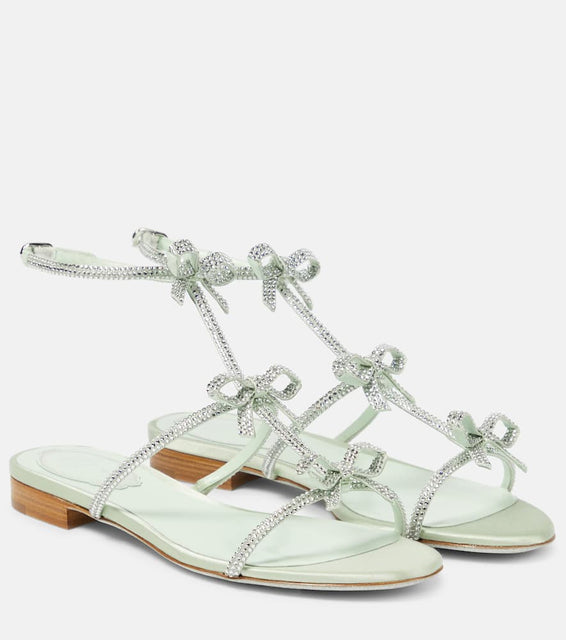 Rene Caovilla Caterina embellished satin sandals