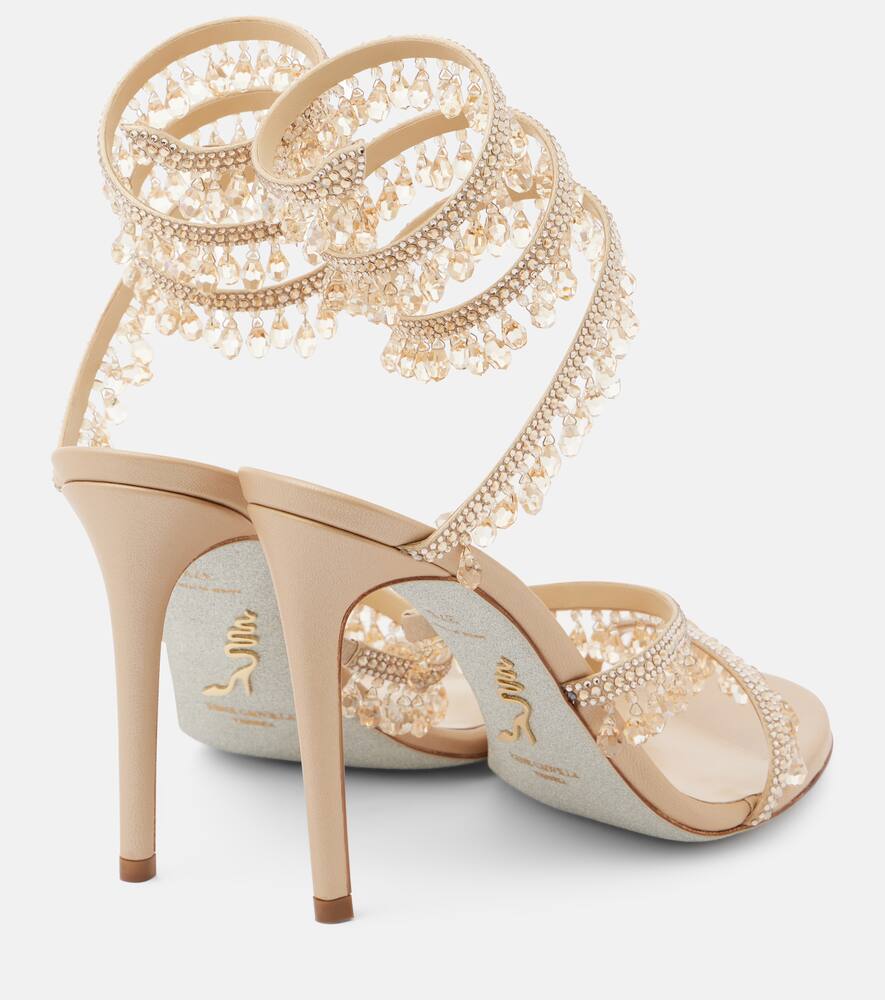 Rene Caovilla Chandelier 105 embellished satin sandals