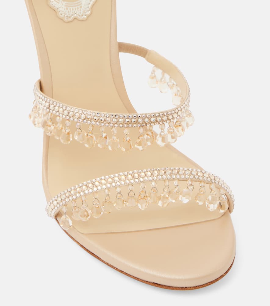 Rene Caovilla Chandelier 105 embellished satin sandals