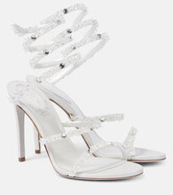 Rene Caovilla Cinderella Cleo 105 embellished satin sandals