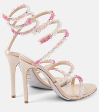 Rene Caovilla Cinderella crystal-embellished leather sandals