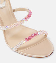 Rene Caovilla Cinderella crystal-embellished leather sandals