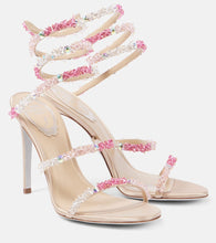Rene Caovilla Cinderella crystal-embellished leather sandals
