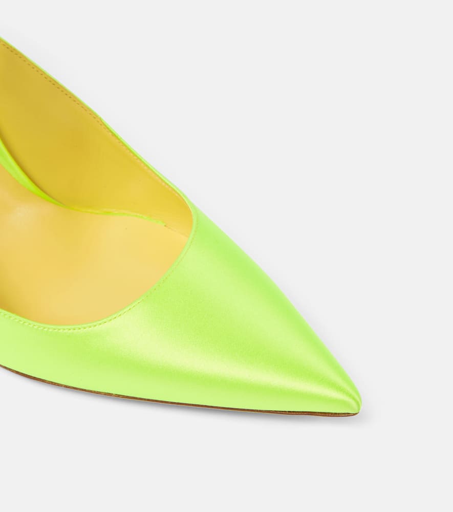Rene Caovilla Cleo crystal-embellished satin pumps
