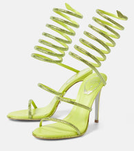 Rene Caovilla Cleo crystal-embellished satin sandals