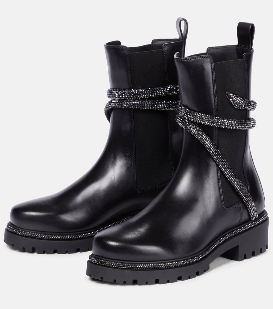 Rene Caovilla Cleo embellished leather Chelsea boots