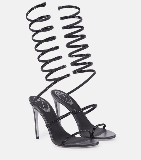 Rene Caovilla Cleo embellished leather sandals