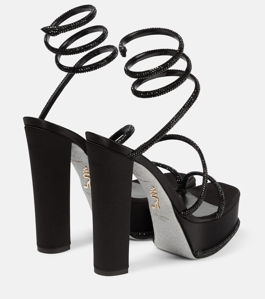 Rene Caovilla Cleo embellished platform sandals 130