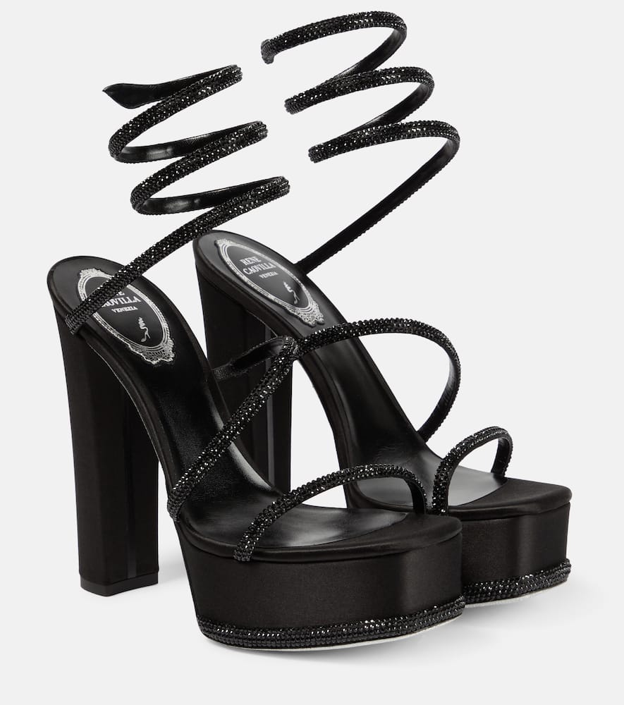Rene Caovilla Cleo embellished platform sandals 130