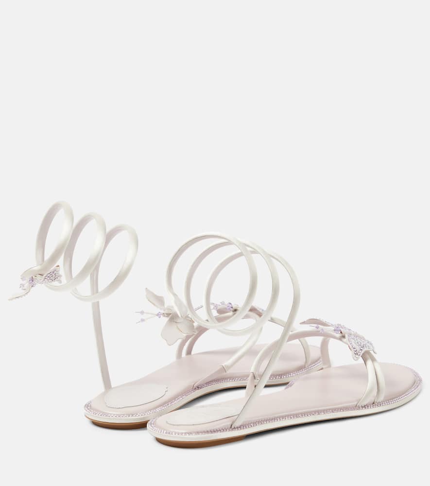 Rene Caovilla Cleo embellished satin sandals