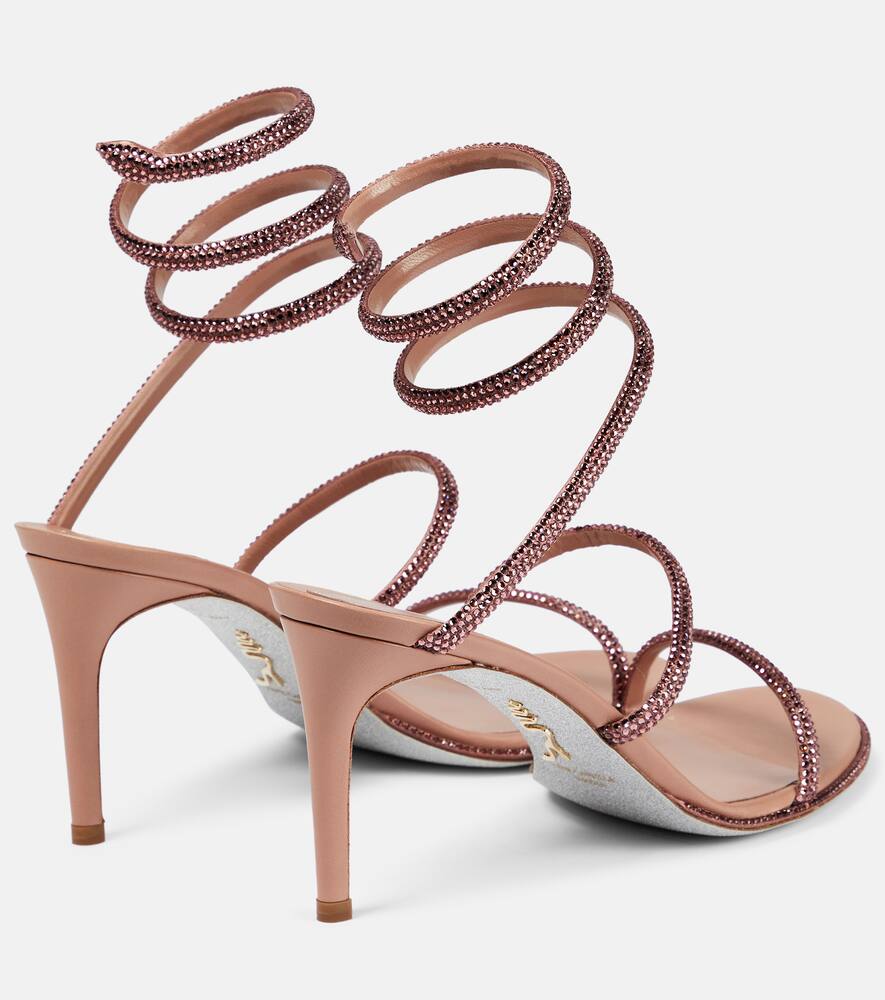 Rene Caovilla Cleo embellished satin sandals