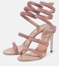 Rene Caovilla Cleo embellished satin sandals