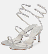 Rene Caovilla Cleo embellished satin sandals