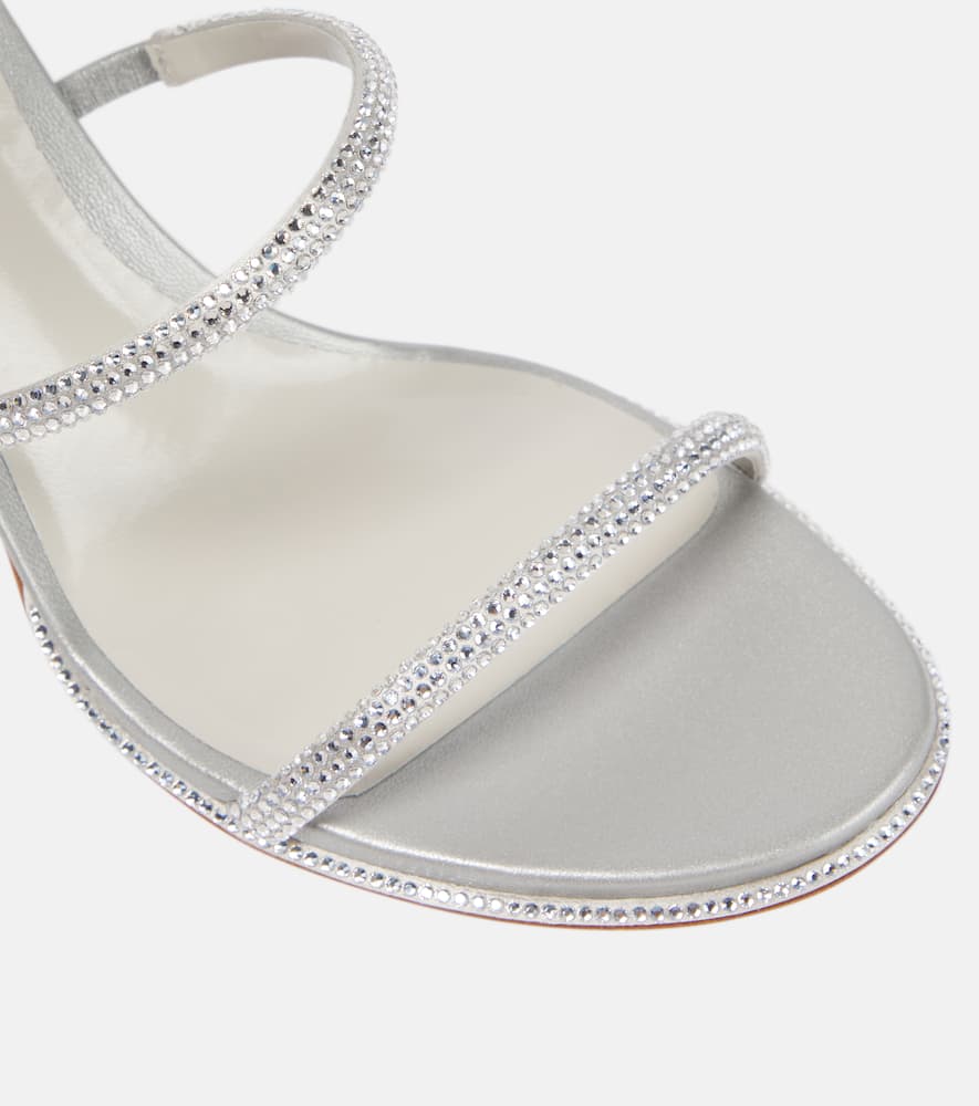 Rene Caovilla Cleo embellished satin sandals