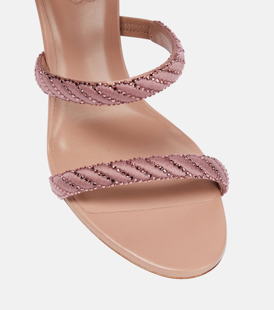 Rene Caovilla Cleo embellished satin sandals