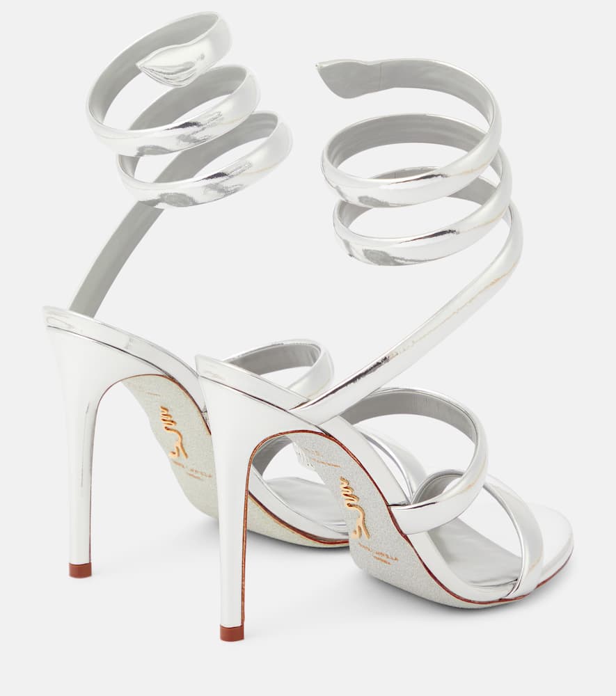 Rene Caovilla Cleo metallic leather sandals