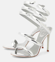 Rene Caovilla Cleo metallic leather sandals