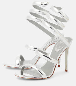 Rene Caovilla Cleo metallic leather sandals