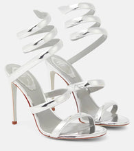 Rene Caovilla Cleo metallic leather sandals