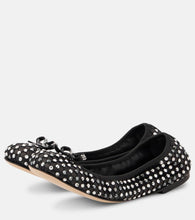 Rene Caovilla Crystal-embellished leather ballet flats