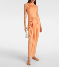 Rene Caovilla Diana satin and leather thong sandals