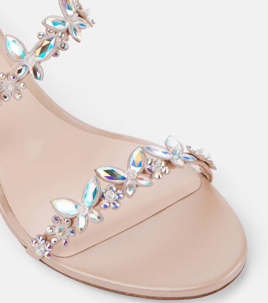 Rene Caovilla Eden Slider 60 embellished satin sandals