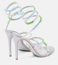 Rene Caovilla Embellished 105 satin sandals