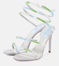 Rene Caovilla Embellished 105 satin sandals