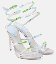 Rene Caovilla Embellished 105 satin sandals