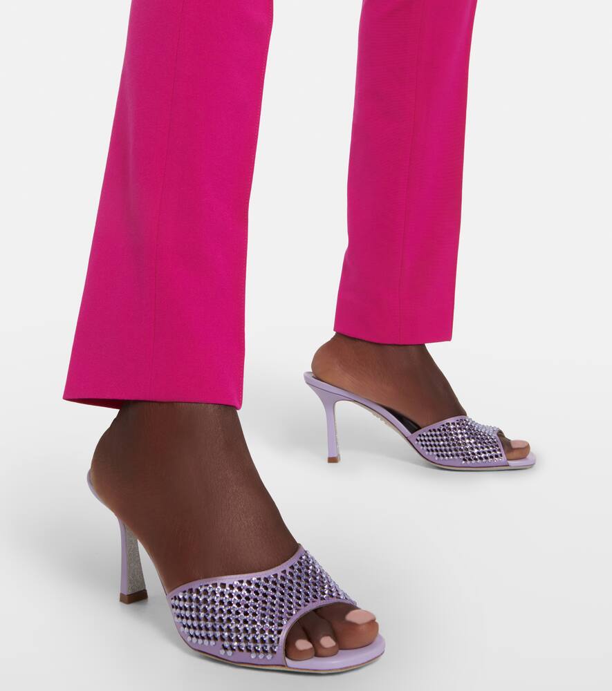 Rene Caovilla Embellished leather mules