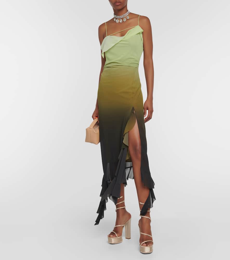 Rene Caovilla Embellished satin platform sandals