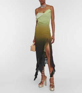 Rene Caovilla Embellished satin platform sandals
