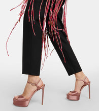 Rene Caovilla Embellished satin platform sandals