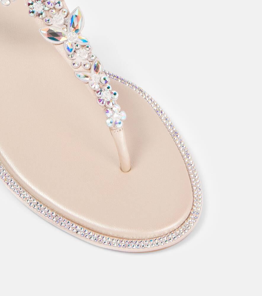 Rene Caovilla Embellished satin sandals