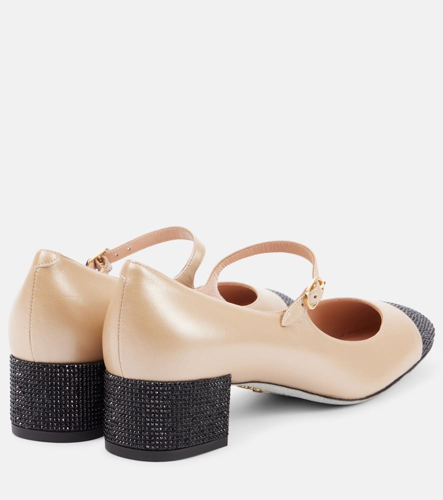Rene Caovilla Kristen 40 leather Mary Jane pumps