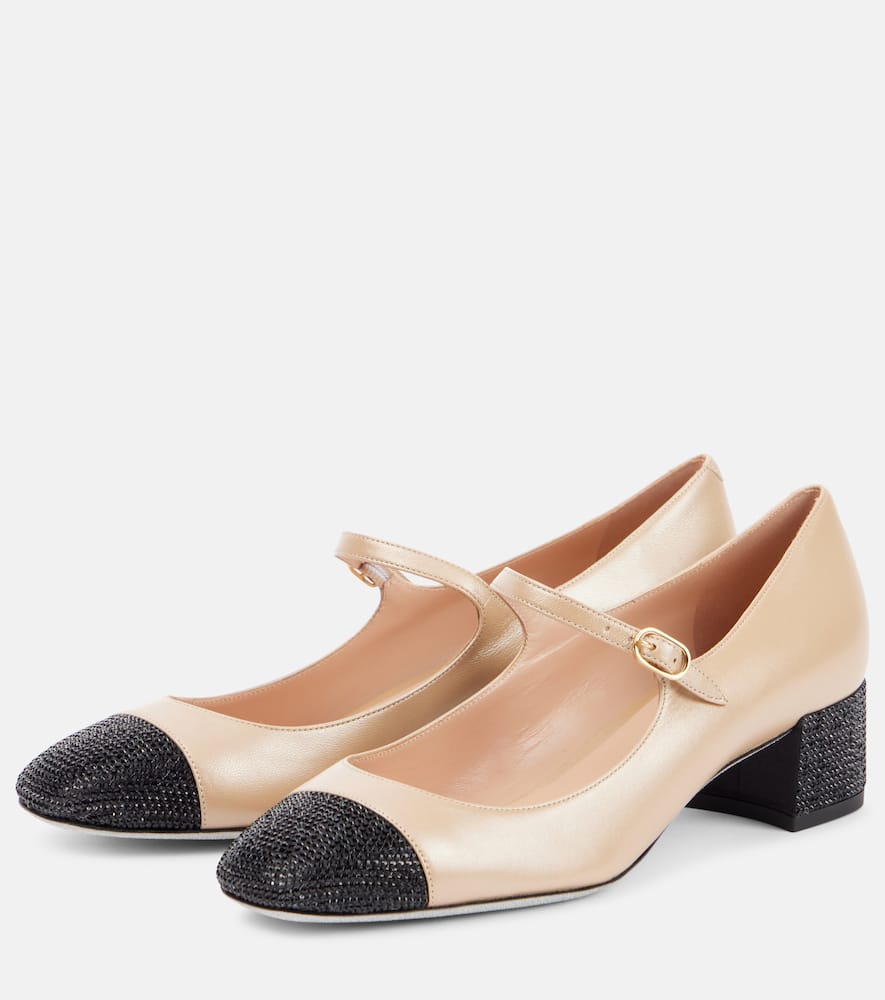 Rene Caovilla Kristen 40 leather Mary Jane pumps