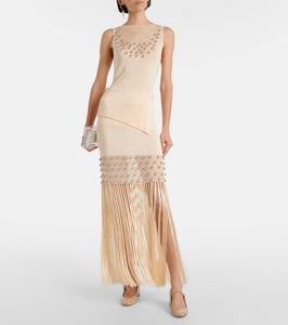 Rene Caovilla Kristen embellished leather Mary Jane pumps