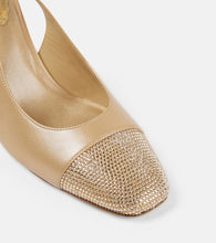 Rene Caovilla Kristen embellished leather slingback pumps