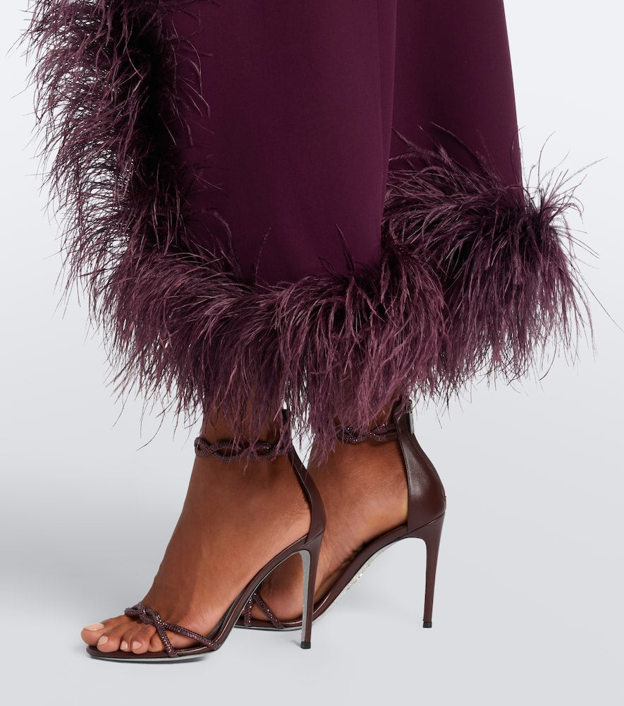 Rene Caovilla Margot embellished leather and satin sandals