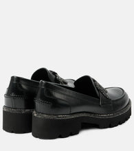 Rene Caovilla Morgana embellished leather loafers