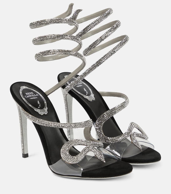 Rene Caovilla Snake embellished sandals 105