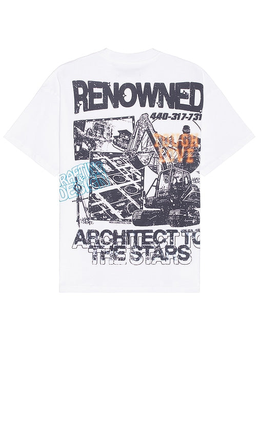 Renowned Under Construction Tee in White - T-shirt Under Construction renommé en blanc - 著名的正在施工白色 T 恤 - Renommiertes Under Construction T-Shirt in Weiß - Celeboned Under Construction 티셔츠 화이트 색상 - Famosa maglietta in costruzione in bianco