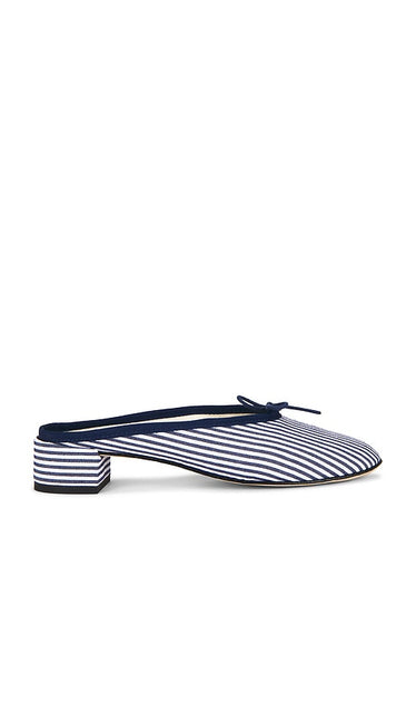 Repetto Camille Mule in Navy | Classique Closed Toe Mules for Women