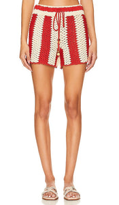 Rhode Alani Short in Red - Short Rhode Alani en rouge - Rhode Alani 红色短裤 - Rhode Alani Short in Rot - Rhode Alani 쇼츠 - Pantaloncini Rhode Alani in rosso