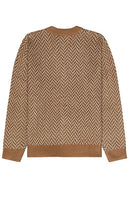 Rhythm Herringbone Cardigan in Brown