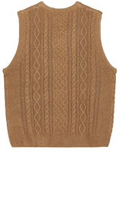 Rhythm Mohair Knit Vest in Tan