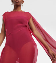 Rick Owens Abito draped silk maxi dress