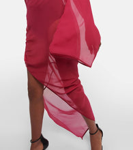 Rick Owens Abito draped silk maxi dress