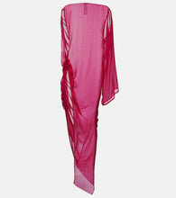 Rick Owens Abito draped silk maxi dress